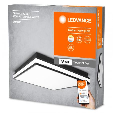 LEDVANCE SMART+ WIFI Orbis Magnet 45 x 45 Deckenlampe TW